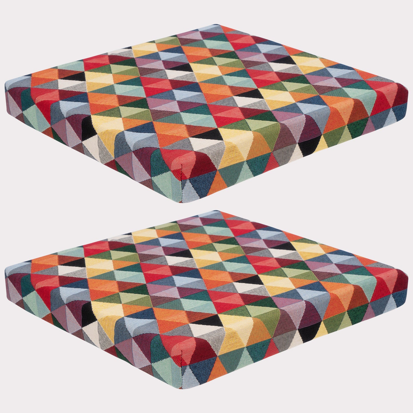Sitzkissen 2er Set GOBELIN 40x40 (Muster: Dreieck)