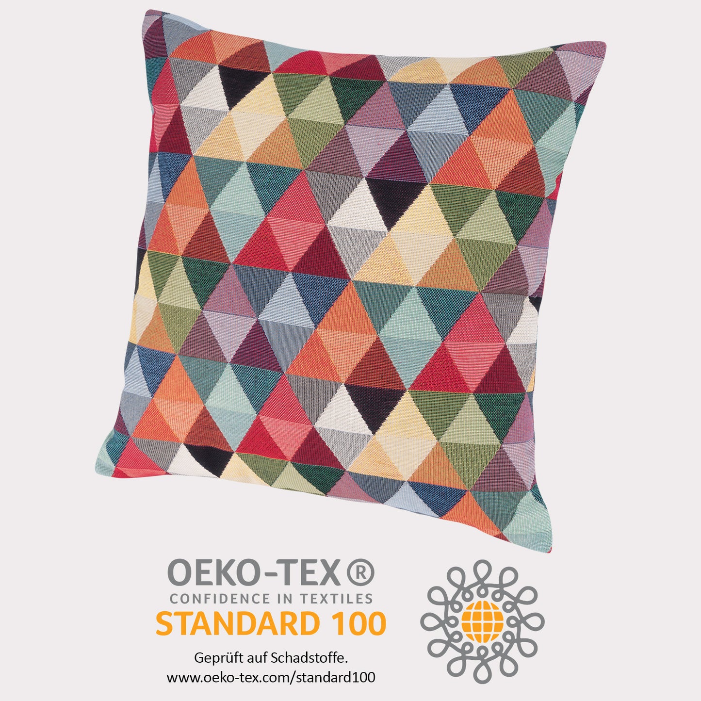 1x buntes Sofakissen, 40 x 40 cm, tolles Trendmuster inkl. Füllkissen