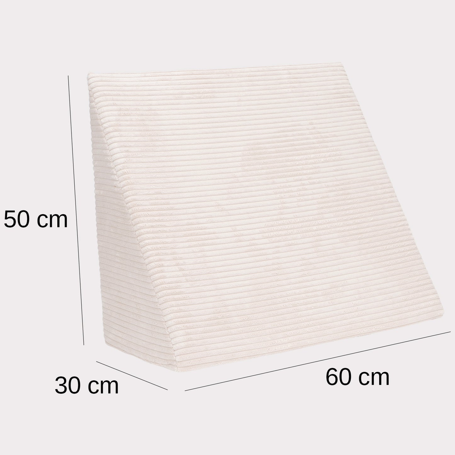 Keilkissen BREITCORD 60x50x30