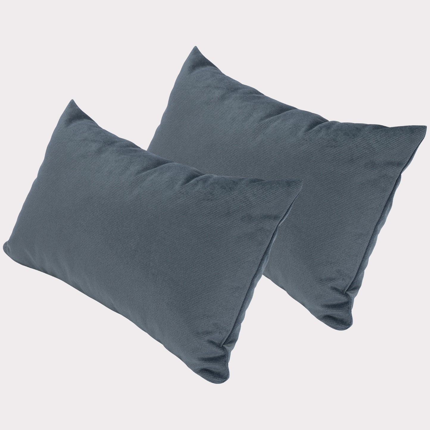 2er Set edle Samtkissen, 30 x 50 cm, weicher Velourbezug inkl. Füllkissen