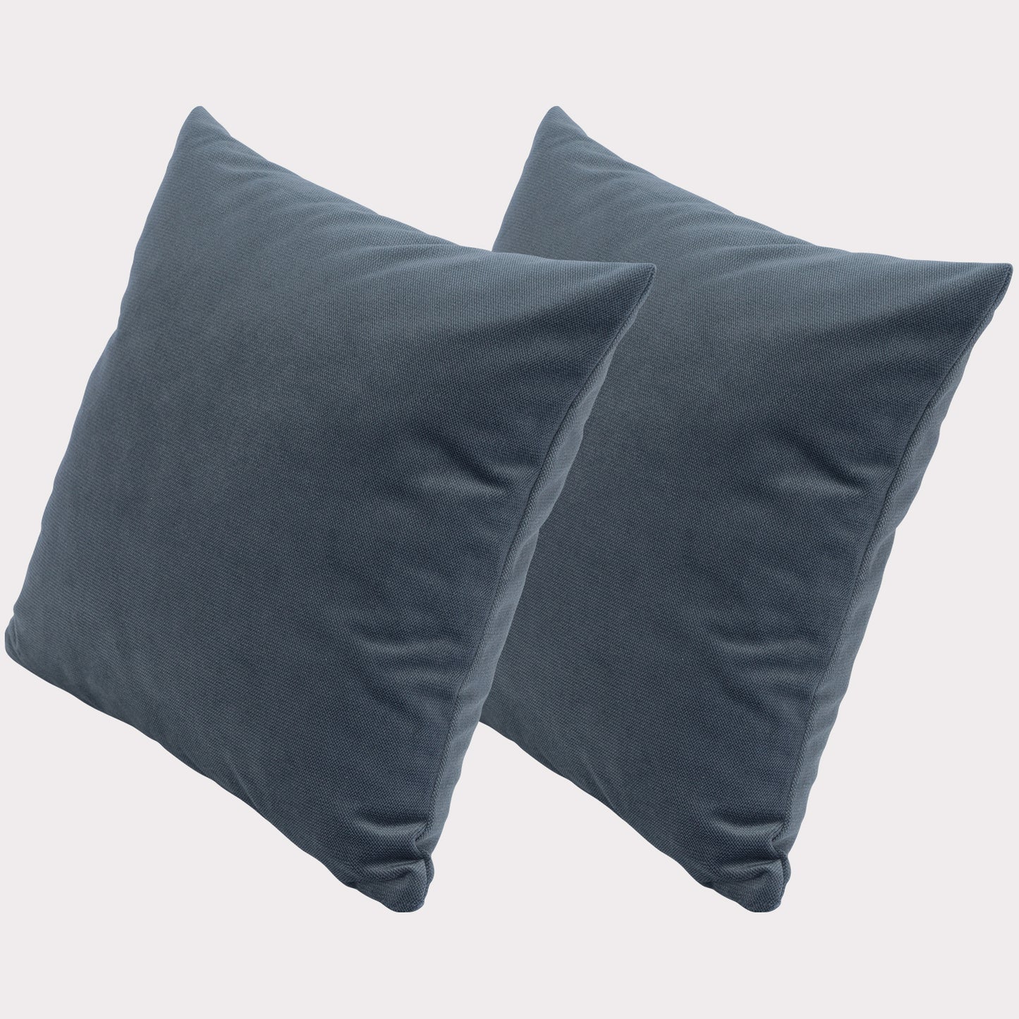 2er Set edle Samtkissen, 40 x 40 cm, weicher Velourbezug inkl. Füllkissen