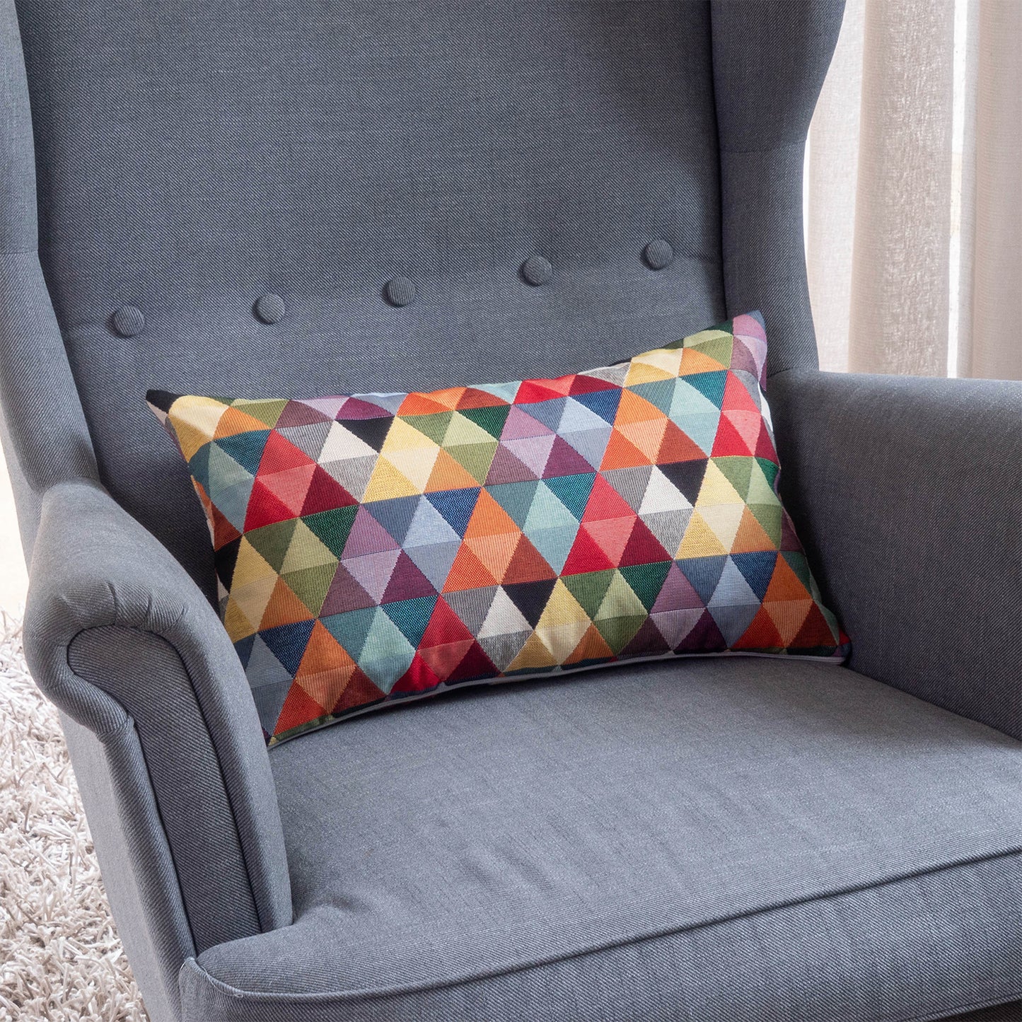 Kissen GOBELIN 30x50 (Muster: Dreieck)