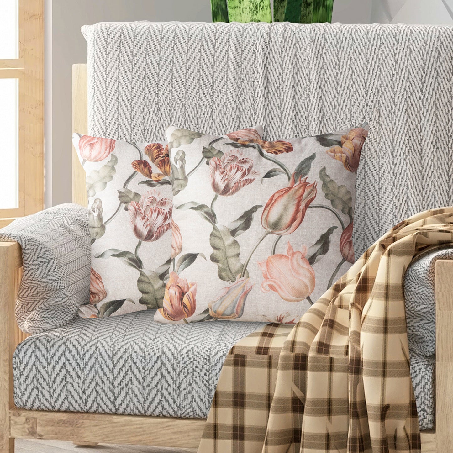 Kissen LINEN 40x40 (Muster: Flowers)