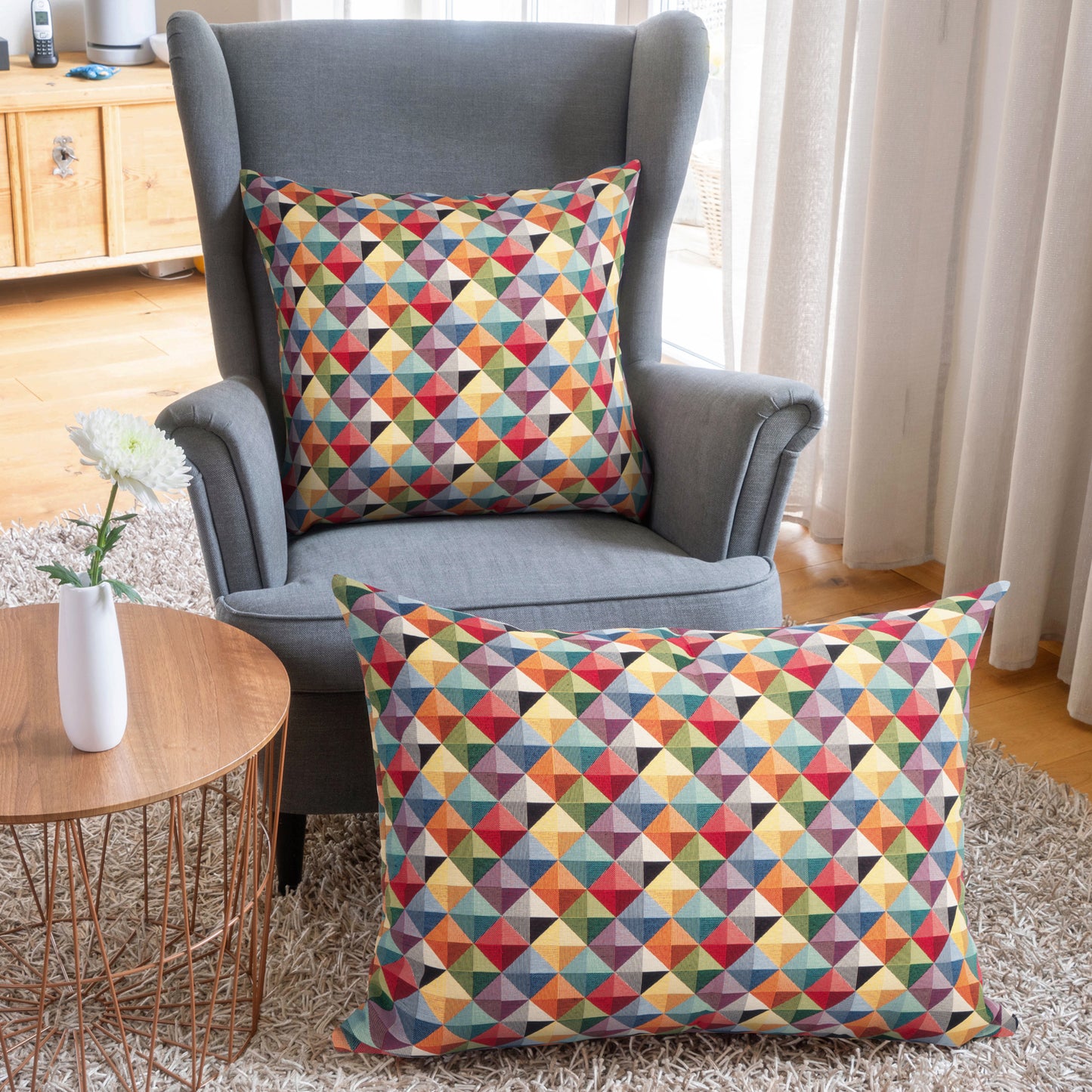 Kissen GOBELIN 60x60 (Muster: Pyramid)