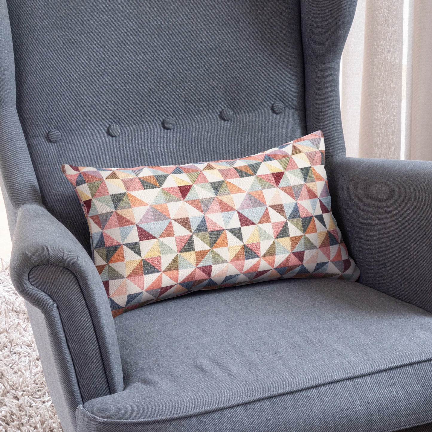 Kissen GOBELIN 30x50 (Muster: Indian Triangle)