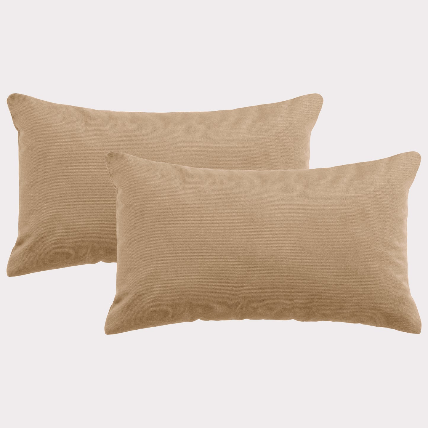 2er Set edle Samtkissen, 30 x 50 cm, weicher Velourbezug inkl. Füllkissen