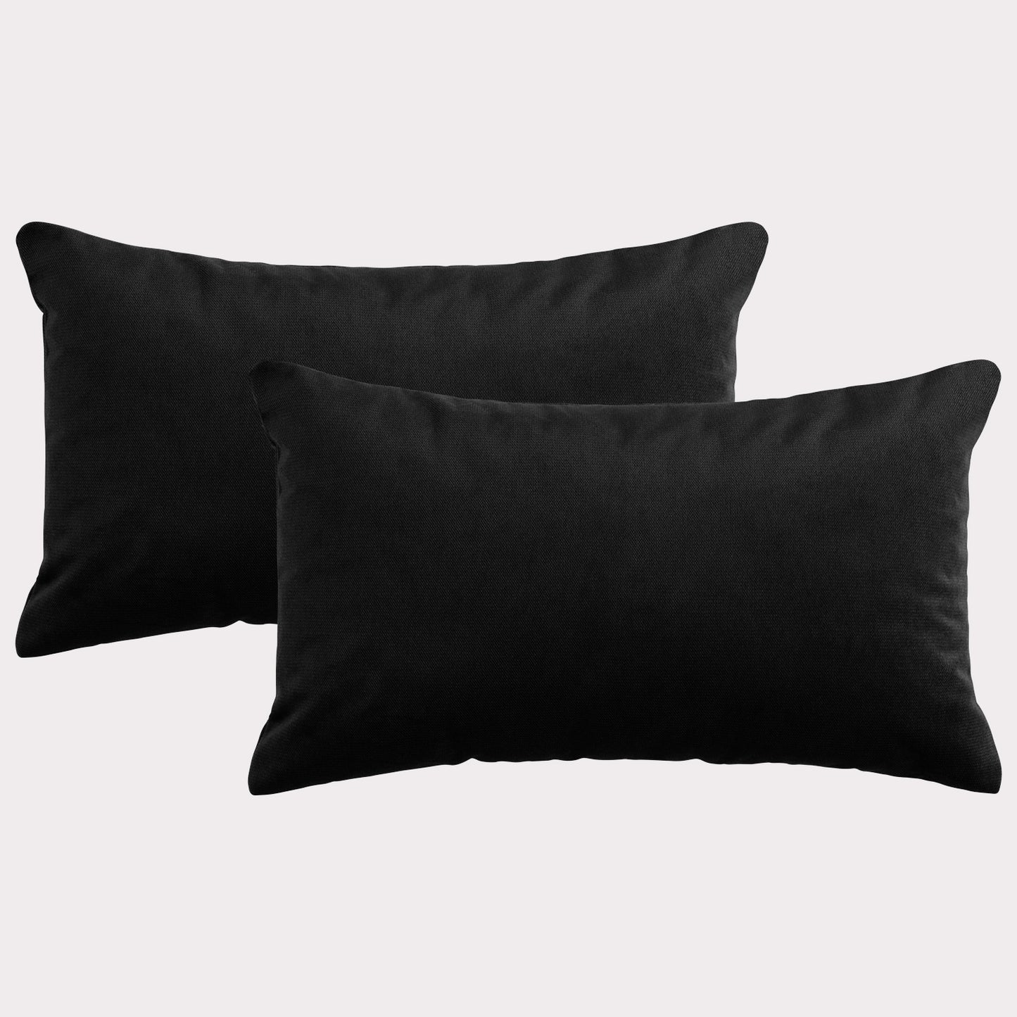 2er Set edle Samtkissen, 30 x 50 cm, weicher Velourbezug inkl. Füllkissen