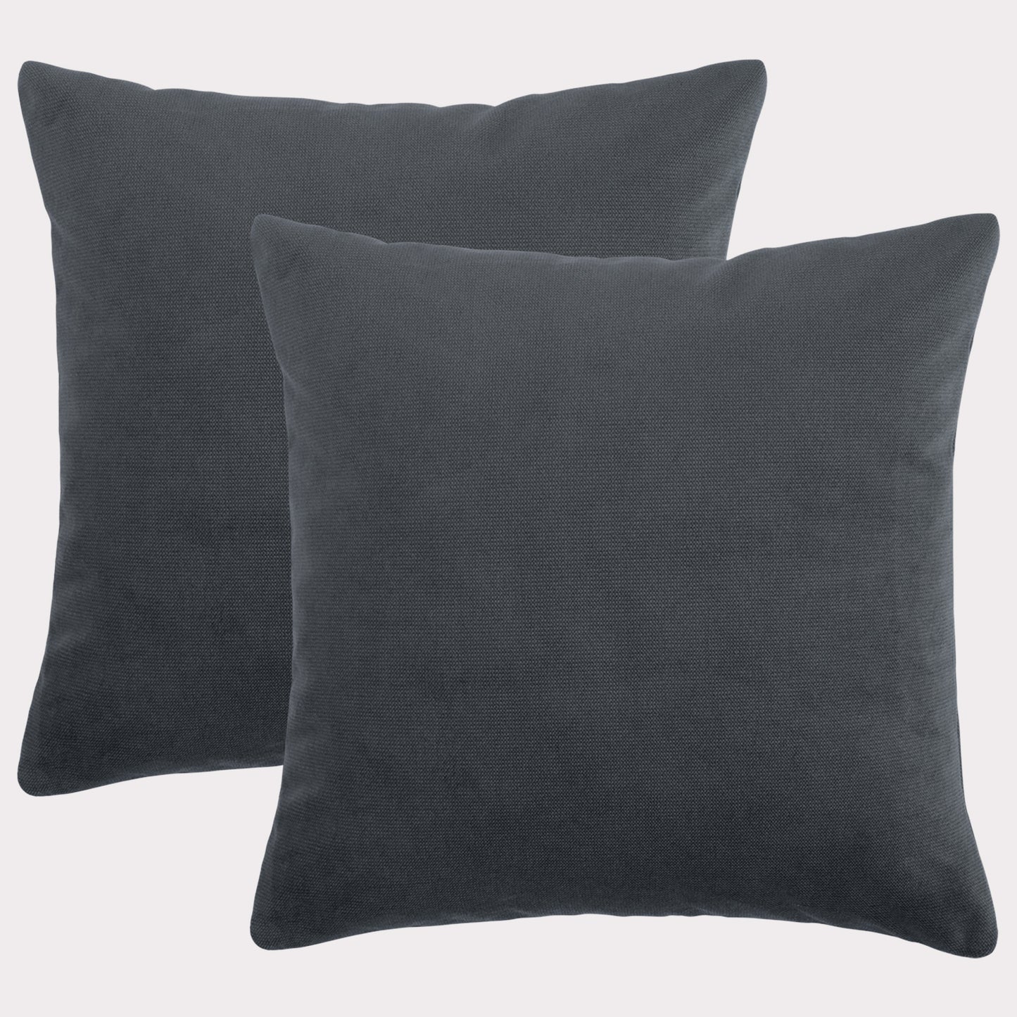 2er Set edle Samtkissen, 40 x 40 cm, weicher Velourbezug inkl. Füllkissen