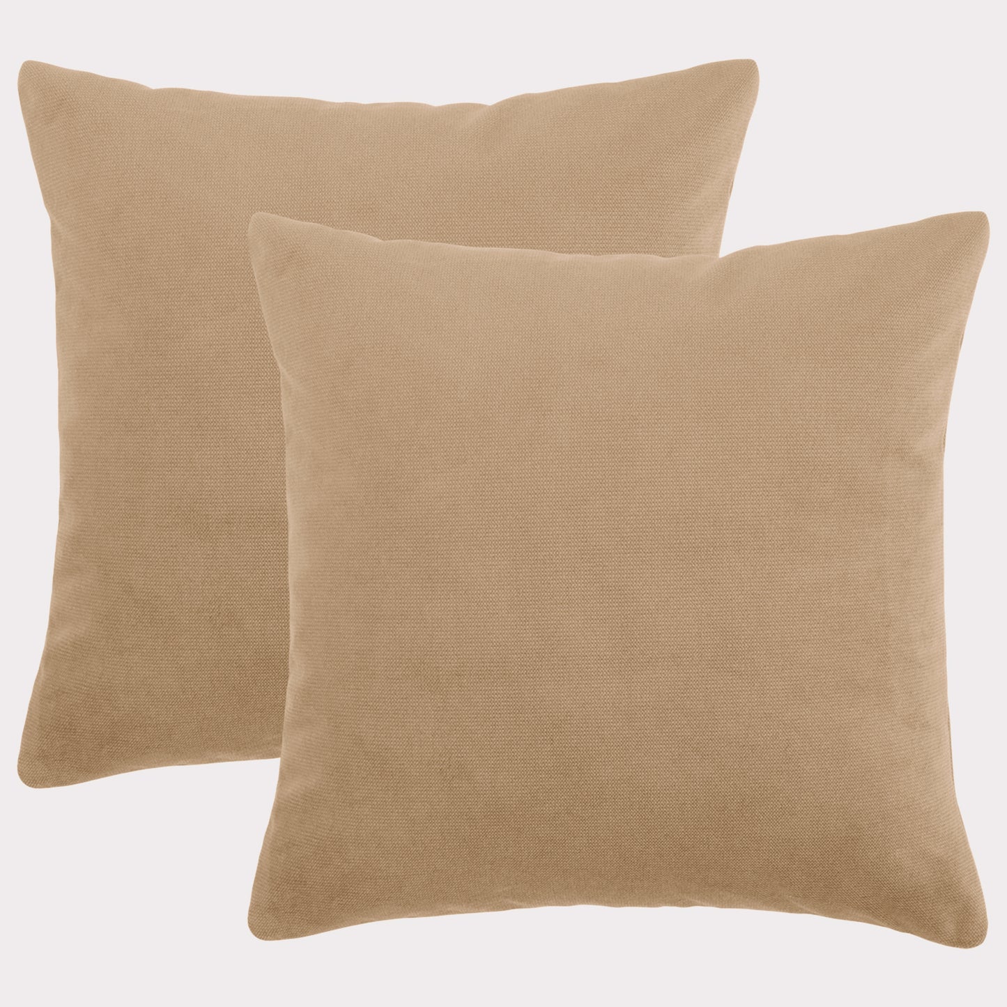 2er Set edle Samtkissen, 40 x 40 cm, weicher Velourbezug inkl. Füllkissen