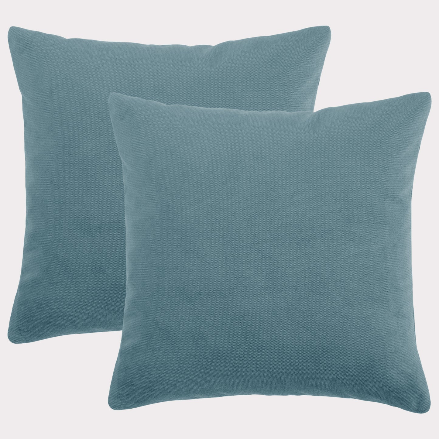 2er Set edle Samtkissen, 40 x 40 cm, weicher Velourbezug inkl. Füllkissen