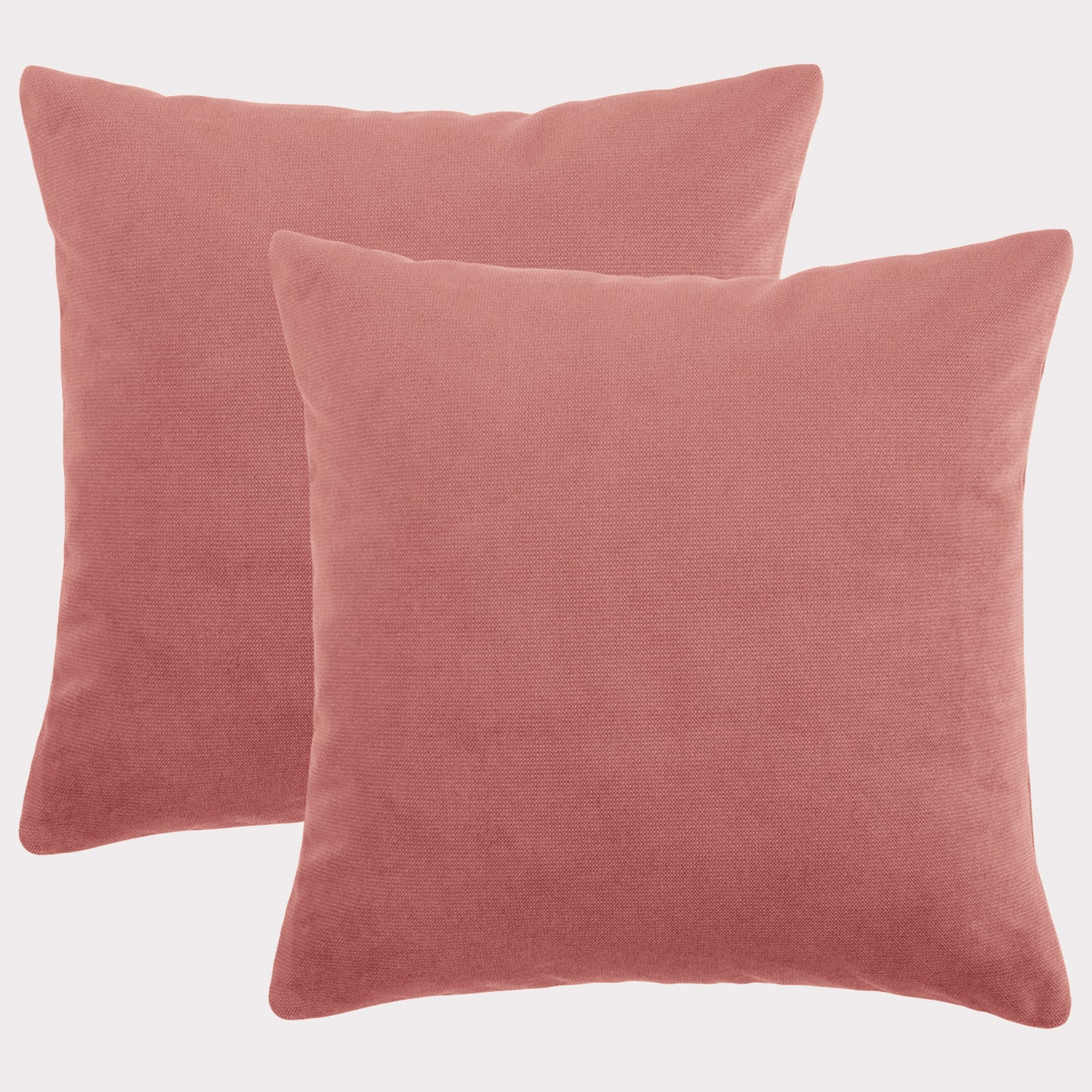 2er Set edle Samtkissen, 40 x 40 cm, weicher Velourbezug inkl. Füllkissen