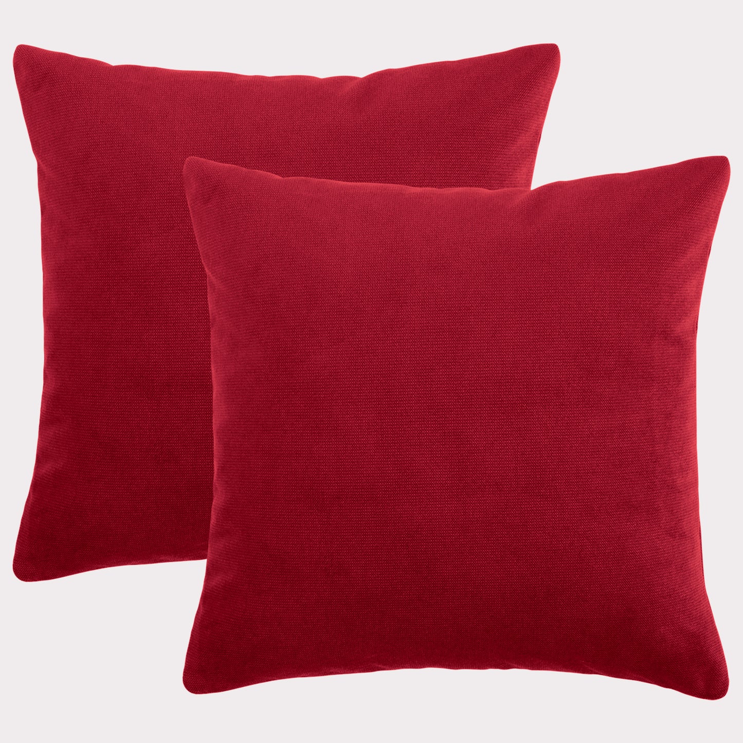 2er Set edle Samtkissen, 40 x 40 cm, weicher Velourbezug inkl. Füllkissen