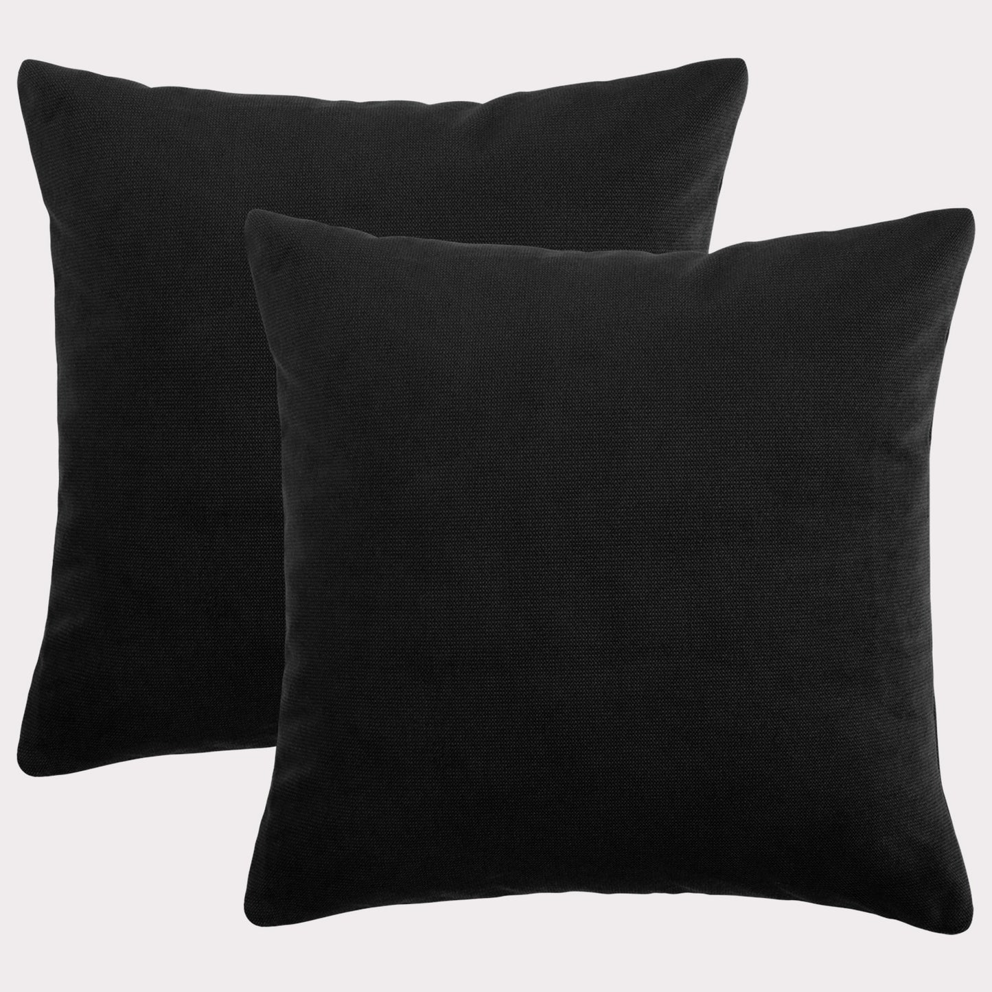 2er Set edle Samtkissen, 40 x 40 cm, weicher Velourbezug inkl. Füllkissen