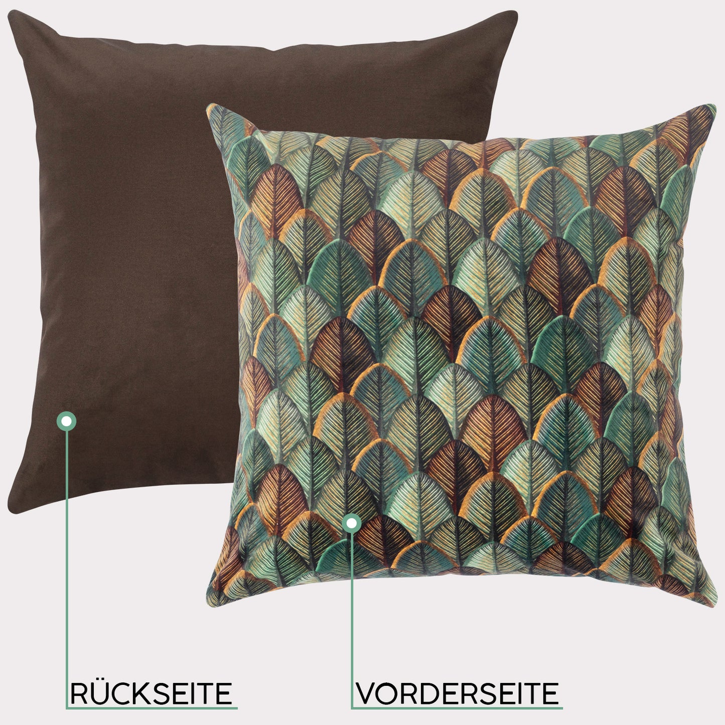 Rückenkissen VELVET 60x60 inkl. Füllkissen