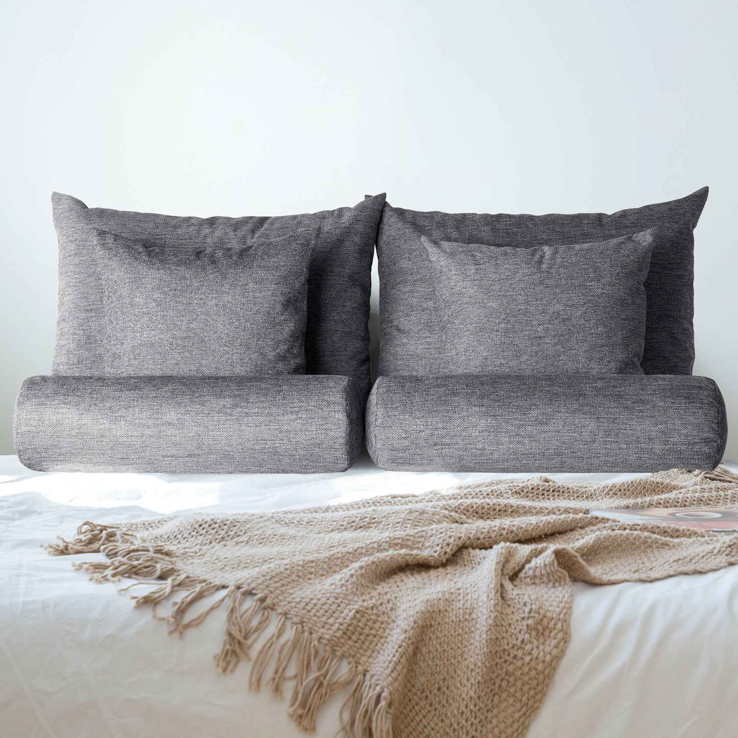 Kissen BREGO 6er Set - 2x 60x80 & 2x 50x50 & 2x Nackenrolle