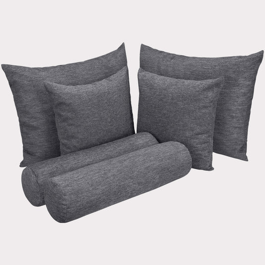 Kissen BREGO 6er Set - 2x 60x80 & 2x 50x50 & 2x Nackenrolle