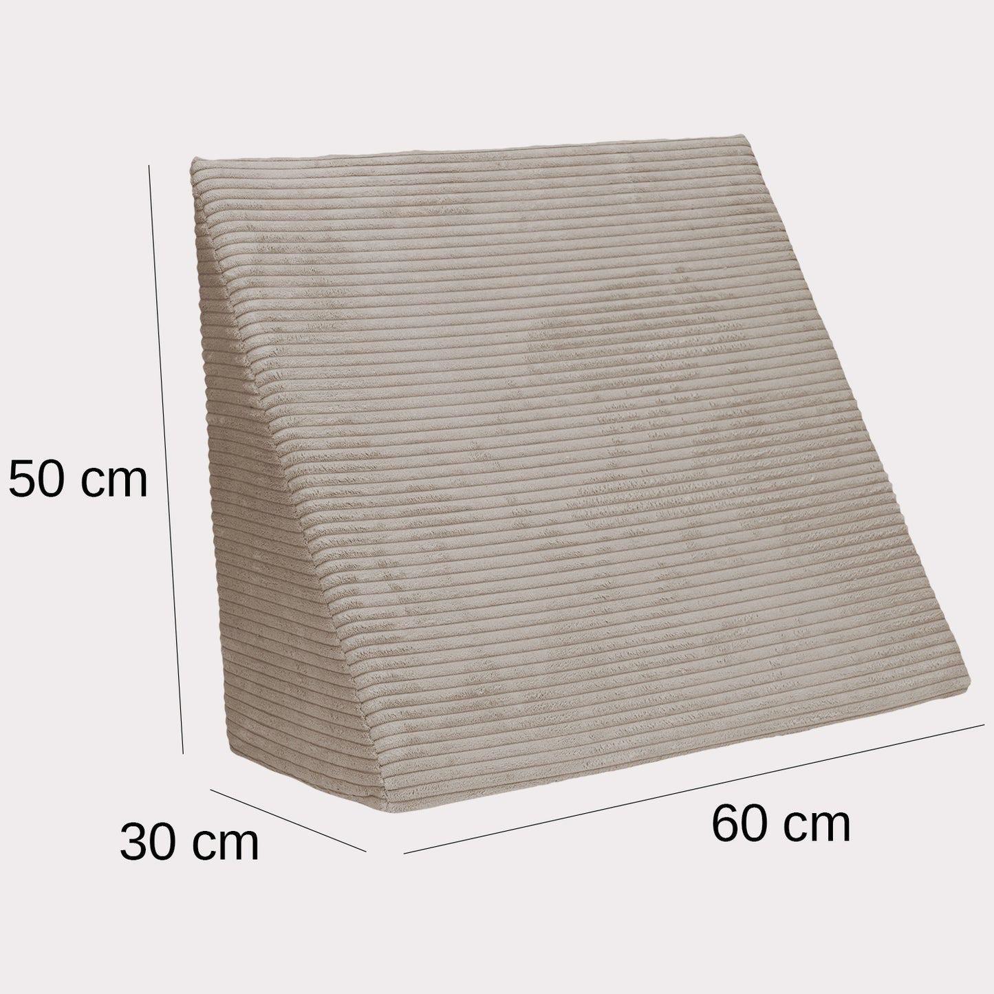 Keilkissen BREITCORD 60x50x30