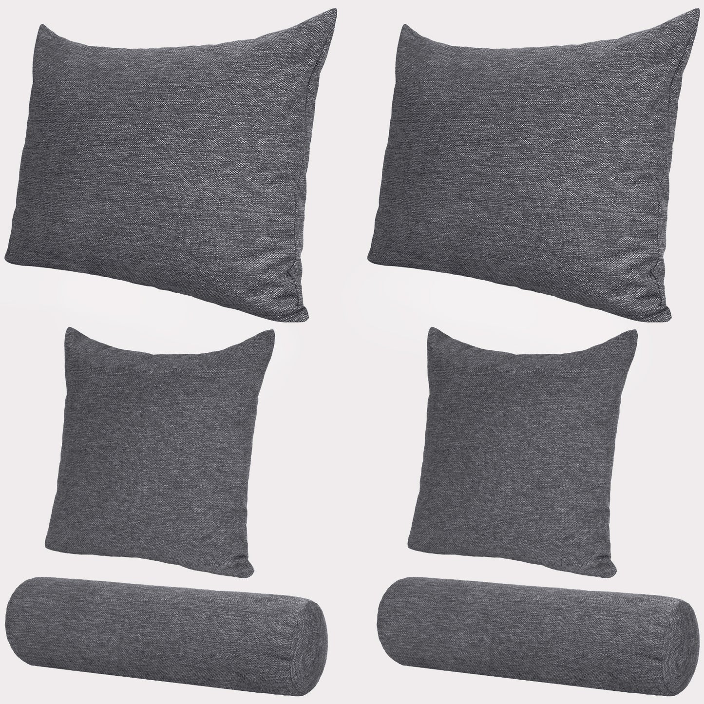 Kissen BREGO 6er Set - 2x 60x80 & 2x 50x50 & 2x Nackenrolle