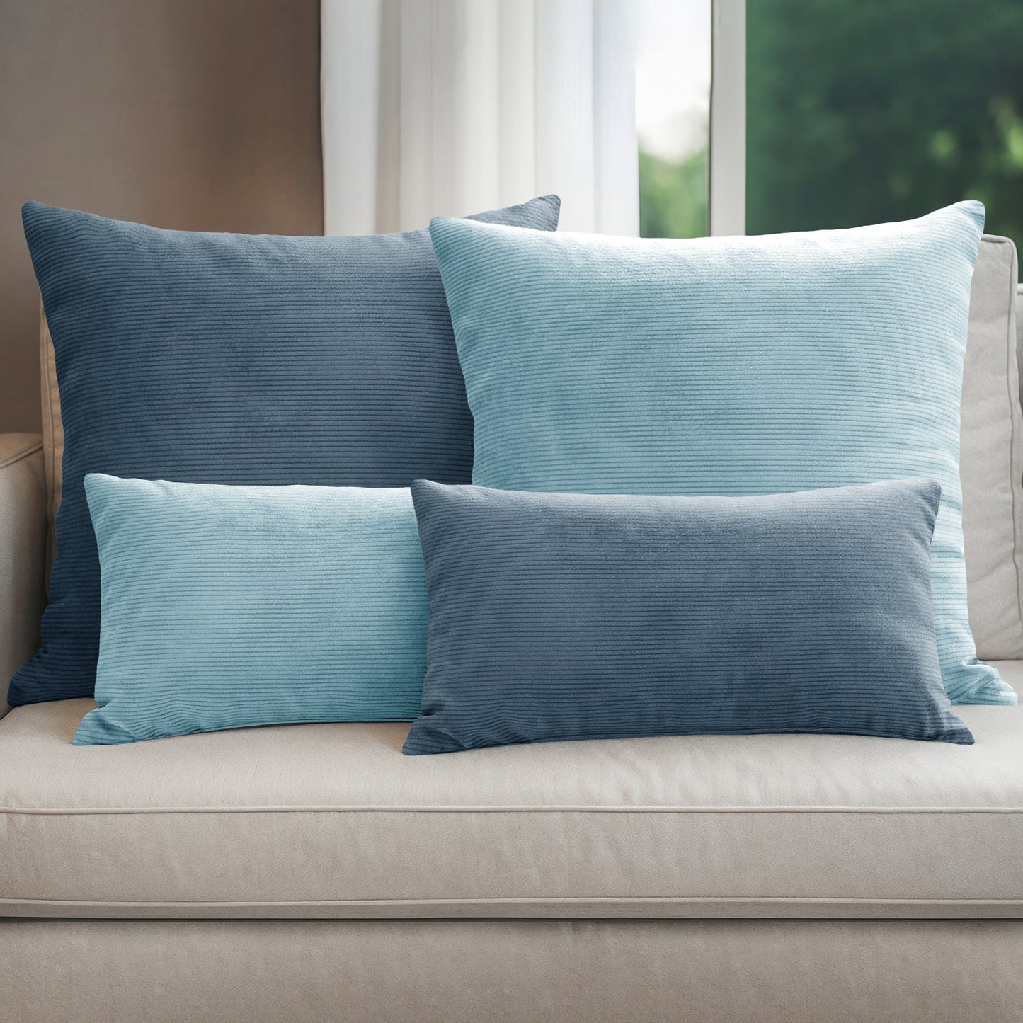 Kissen FJORD 4er Set - 2x 50x50 & 2x 30x50