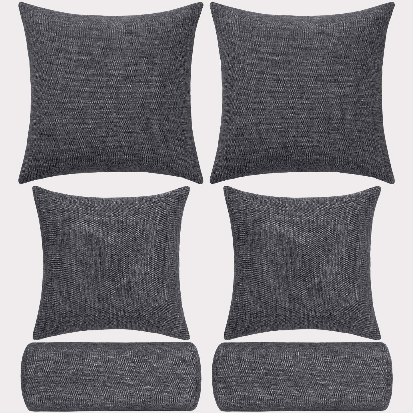 Kissen BREGO 6er Set - 2x 50x50 & 2x 40x40 & 2x Nackenrolle