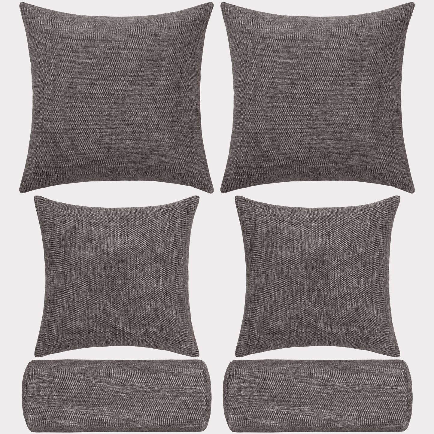 Kissen BREGO 6er Set - 2x 50x50 & 2x 40x40 & 2x Nackenrolle