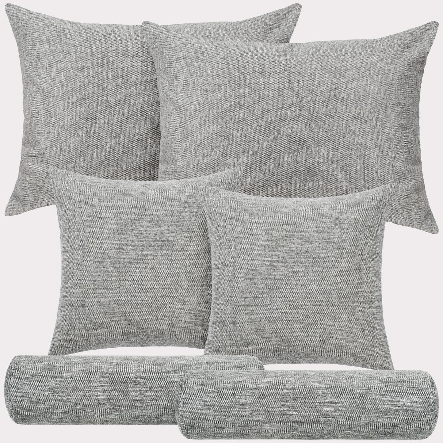 Kissen BREGO 6er Set - 2x 60x80 & 2x 50x50 & 2x Nackenrolle